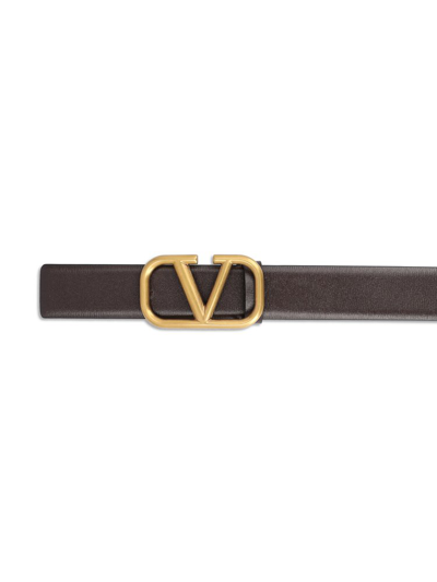 Shop Valentino Vlogo Signature Buckled Belt In Black