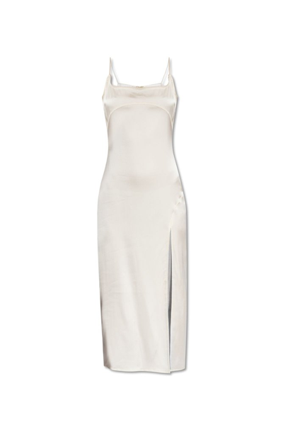 Shop Jacquemus Charm Long Dress In White