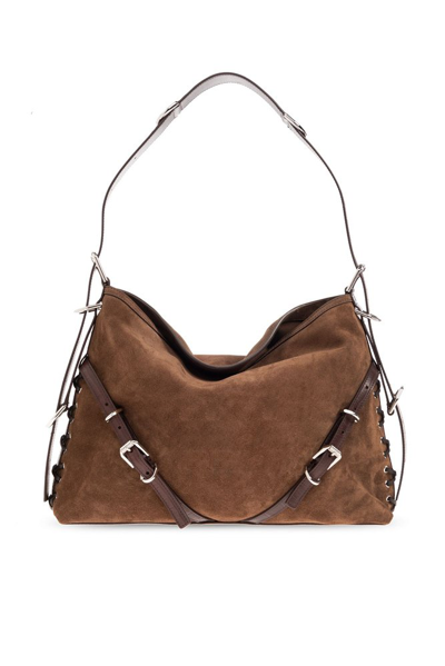 Shop Givenchy Medium Voyou Shoulder Bag In Brown