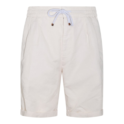 Shop Brunello Cucinelli Elasticated Drawstring Waistband Shorts In Beige