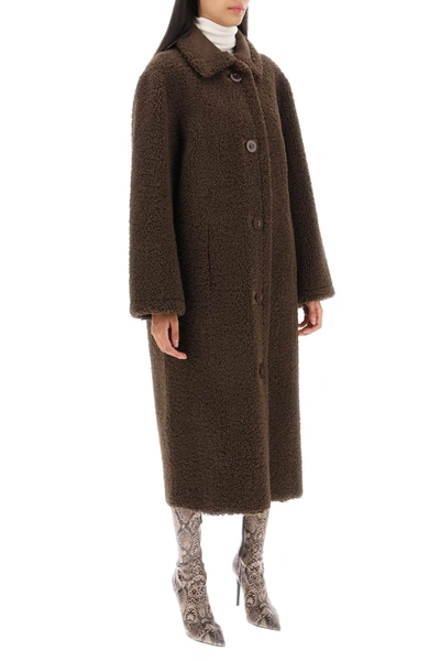 Shop Stand Studio 'kenca' Reversible Eco Shearling Coat