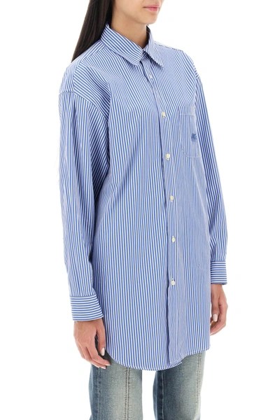 Shop Etro Striped Poplin Shirt