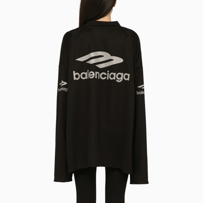 Shop Balenciaga 3b Sports Icon Black T-shirt Women