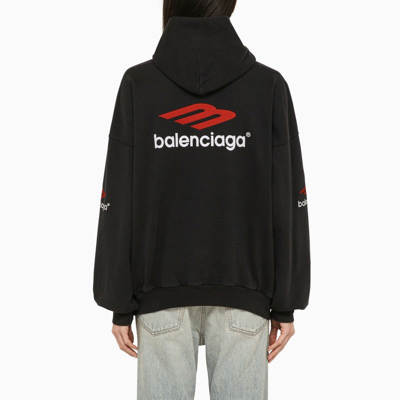 Shop Balenciaga Black Cotton Sweatshirt With Logo Women