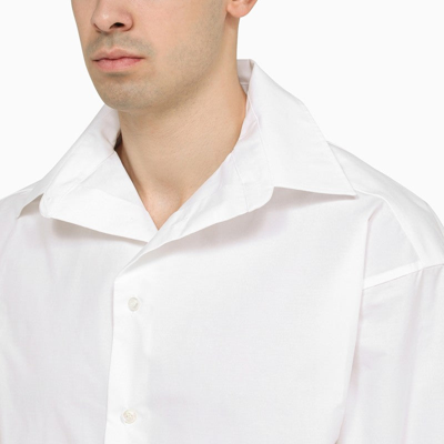 Shop Balenciaga Kick Collar Oversize Shirt White Men