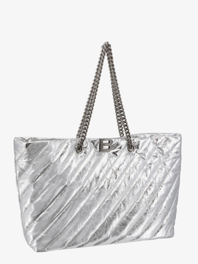 Shop Balenciaga Woman All Crush Woman Silver Shoulder Bags