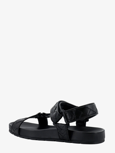 Shop Bottega Veneta Man Trip Man Black Sandals