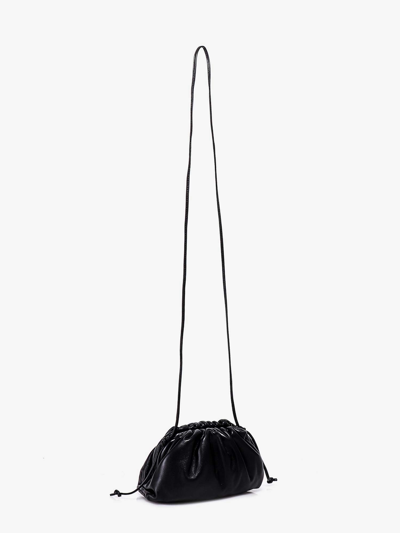 Shop Bottega Veneta Woman Mini Pouch Woman Black Shoulder Bags