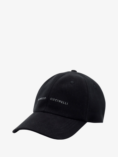 Shop Brunello Cucinelli Man Hat Man Black Hats