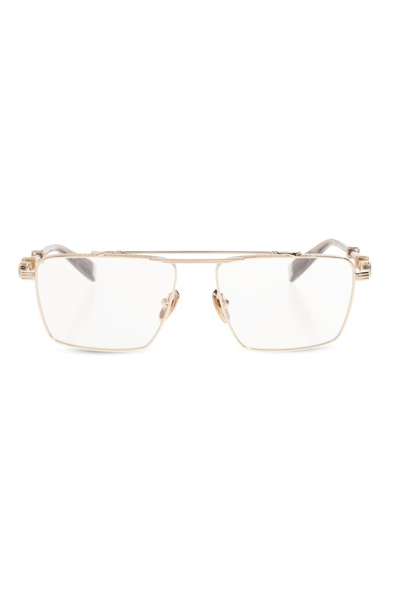 Shop Balmain Eyewear Brigade Vi Optical Glasses In Gold