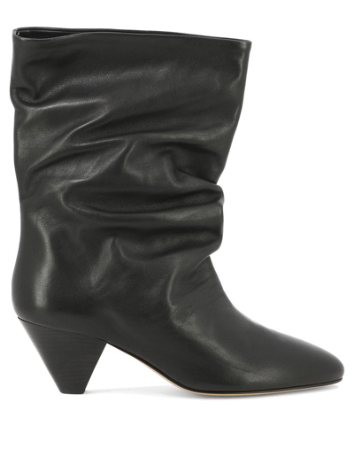 Shop Isabel Marant Reachi Ankle Boots In Black