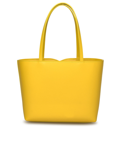 Shop Dolce & Gabbana Woman  Yellow Leather Bag