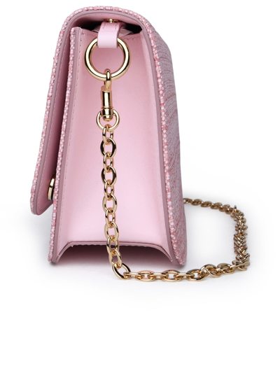 Shop Dolce & Gabbana Woman  Beige Fabric Bag In Pink