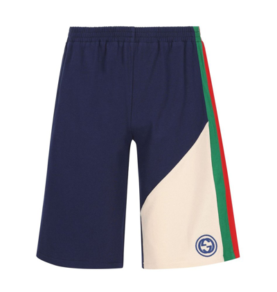 Shop Gucci Kids Logo Embroidered Shorts In Multi