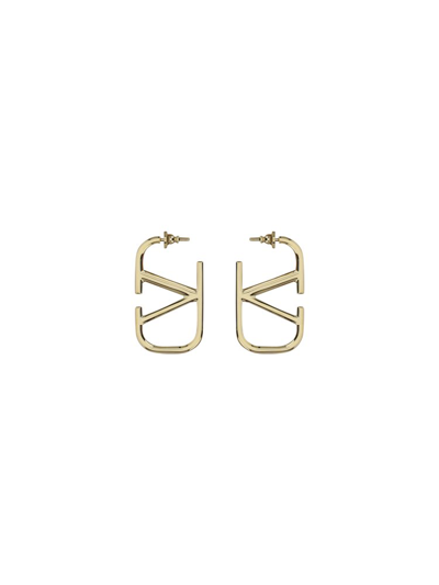 Shop Valentino Garavani Vlogo Signature Earrrings In Gold
