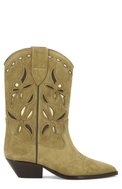 Shop Isabel Marant Duerto Ankle Boots In Green
