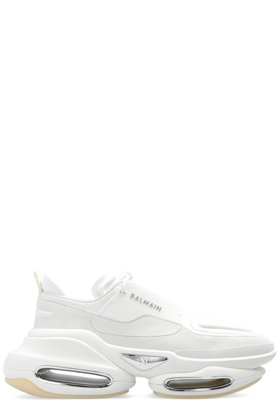 Shop Balmain B Bold Platform Sneakers In White