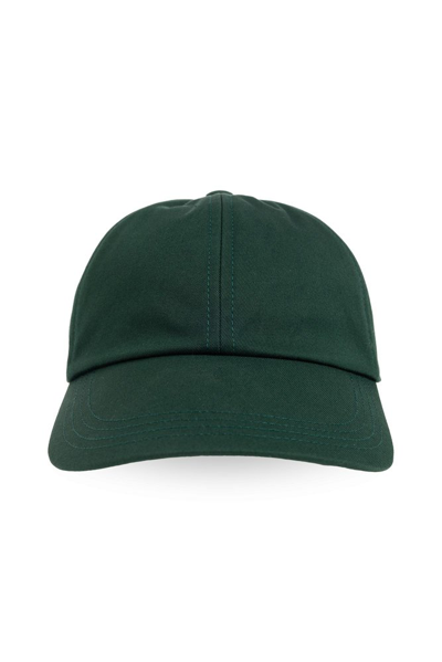 Shop Burberry Logo Embroidered Baseball Cap In Green
