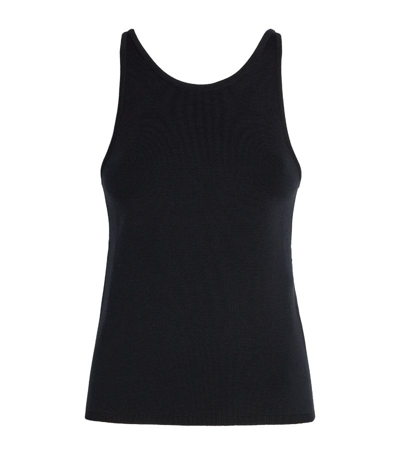 Shop Max Mara Knitted Tank Top In Blue