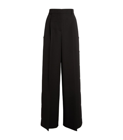 Shop Max Mara Wool-mohair Tailored Trousers In Black