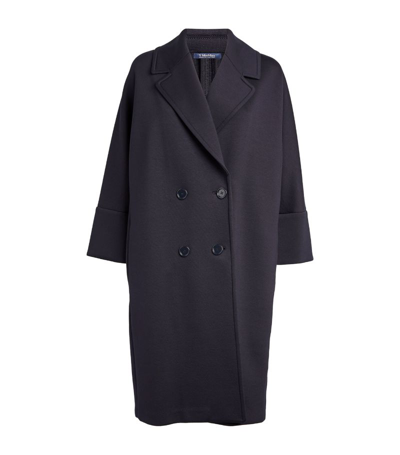 Shop Max Mara Double-breasted Coat In Blue
