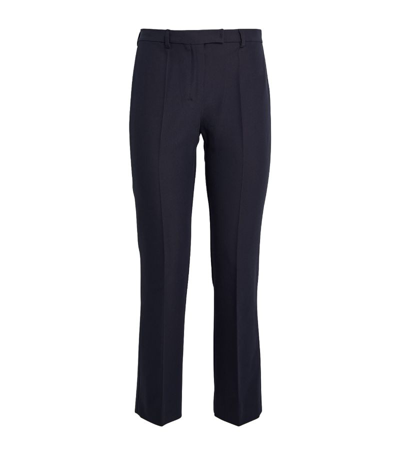 Shop Max Mara Cropped Tailored Trousers In Blue
