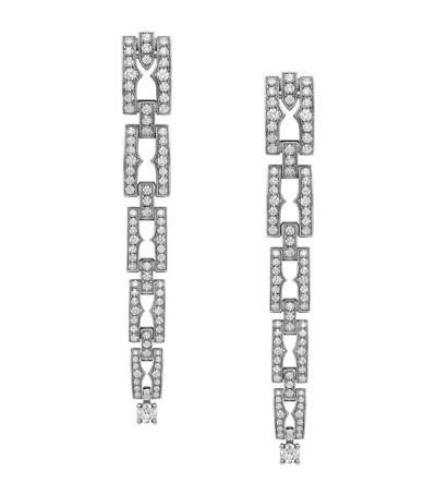 Shop Bvlgari White Gold And Diamond B. Zero1 Earrings In Silver