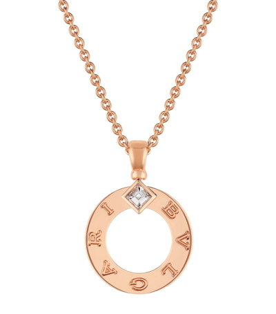 Shop Bvlgari Necklace In Rose Gold
