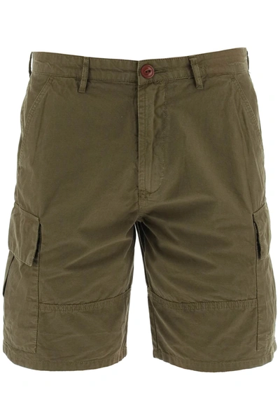 Shop Barbour Cargo Shorts In Green