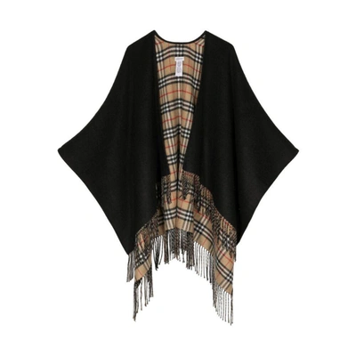 Shop Burberry Capes In Black/brown