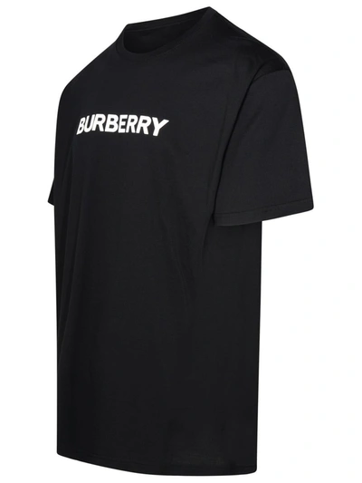 Shop Burberry Black Cotton T-shirt