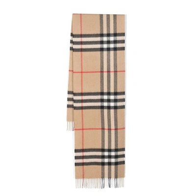 Shop Burberry Scarves In Neutrals/black
