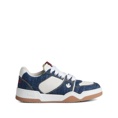 Shop Dsquared2 Sneakers In White/blue