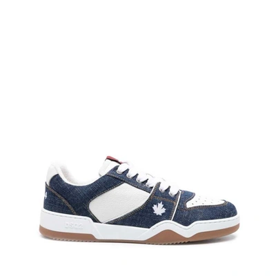 Shop Dsquared2 Sneakers In Blue/white