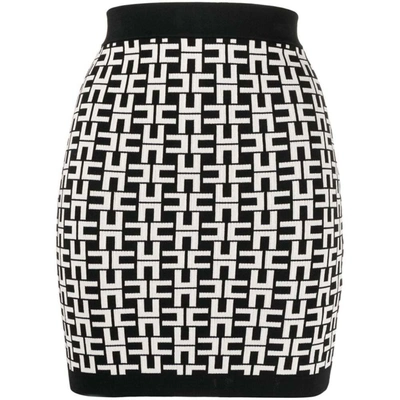 Shop Elisabetta Franchi Skirts In Black/neutrals