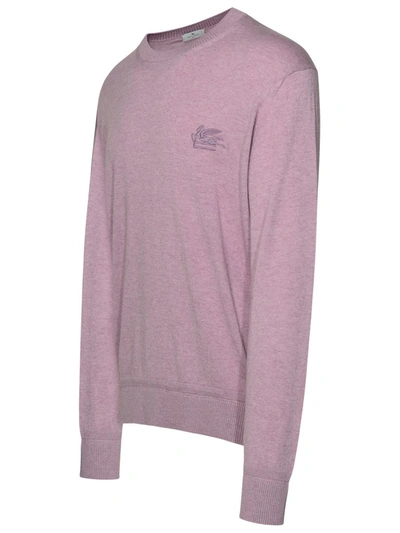 Shop Etro Lilac Cotton Blend Sweater In Lilla