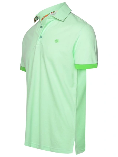 Shop Etro Polo Shirt In Green