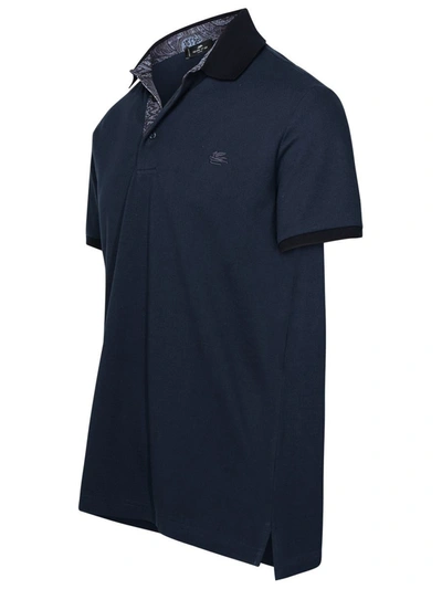 Shop Etro Polo Shirt In Blue