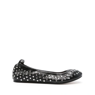 Isabel Marant Belna Studded Leather Ballerina Flats In Black