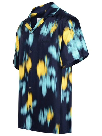 Shop Lanvin Multicolor Silk Shirt In Blue