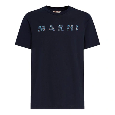 Shop Marni T-shirts In Blue