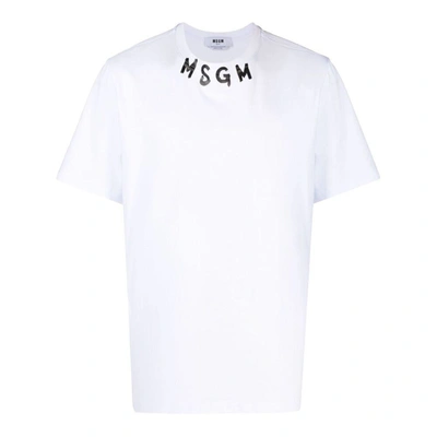 Shop Msgm T-shirts In White