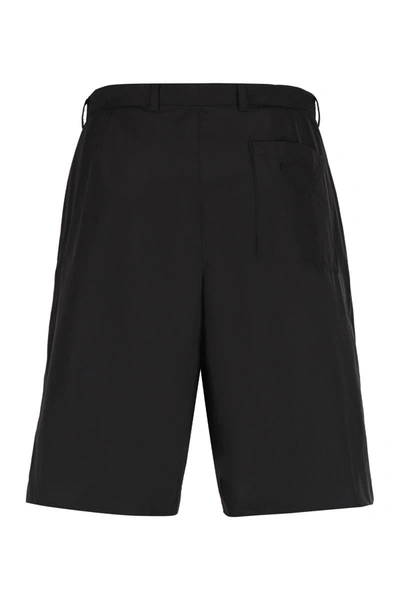 Shop Prada Techno Fabric Shorts In Black