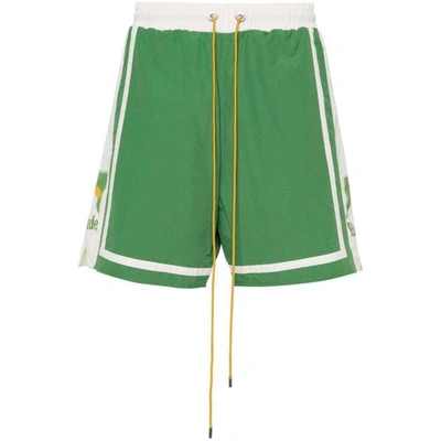 Shop Rhude Shorts In Green