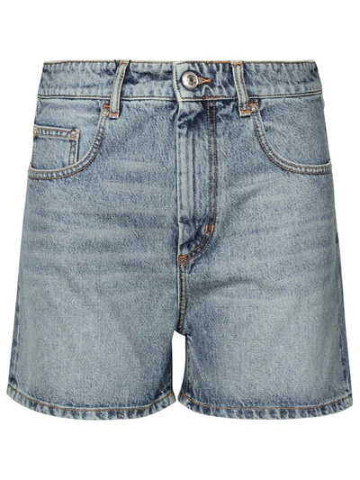 Shop Sportmax Blue Cotton Shorts