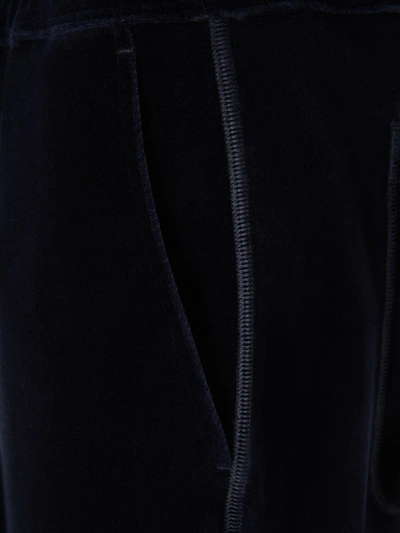 Shop Tom Ford Cotton Velvet Joggers In Midnight Blue