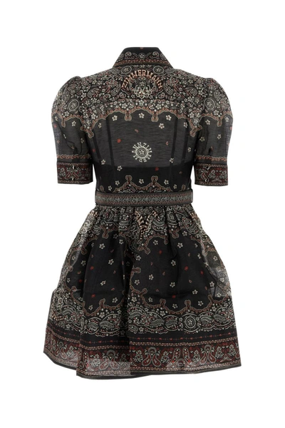 Shop Zimmermann Dress In Blackbandana