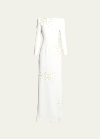 Shop Dries Van Noten Dalista Embellished Gown In White