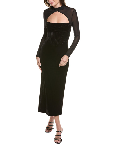 Shop Bardot Castila Corset Midi Dress In Black
