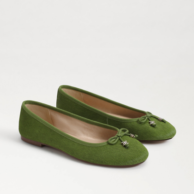 Shop Sam Edelman Felicia Luxe Ballet Flat Matcha Green Brahma Hair